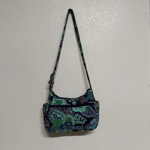 Vera Bradley Blue Rhapsody Quilted Crossbody Shoulder Bag Paisley Floral - Picture 3 of 12
